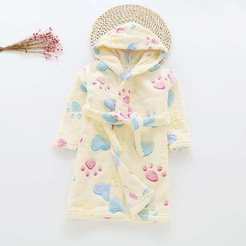 image-Nick Baby Flannel Bathrobe Kids Unisex Cartoon Pajamas 90-140cm
