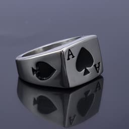 image-Stainless Steel Geometric Ring Unisex Retro Style