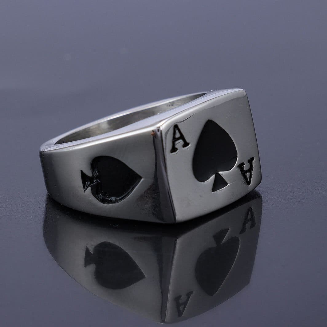 image-Stainless Steel Geometric Ring Unisex Retro Style