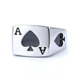 image-Stainless Steel Geometric Ring Unisex Retro Style