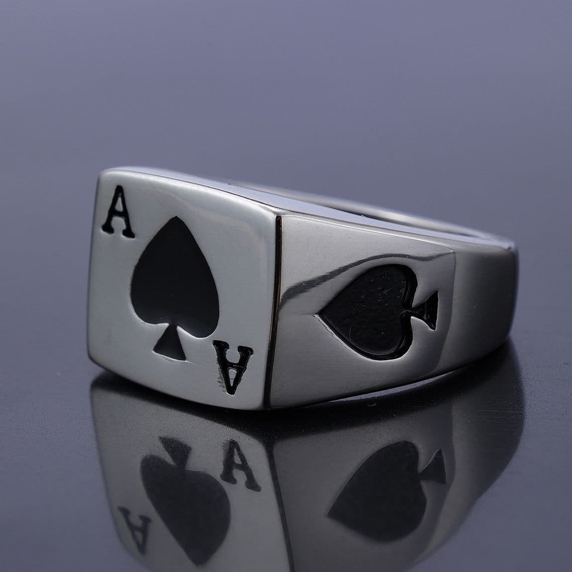 image-Stainless Steel Geometric Ring Unisex Retro Style