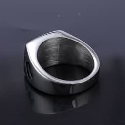 image-Stainless Steel Geometric Ring Unisex Retro Style