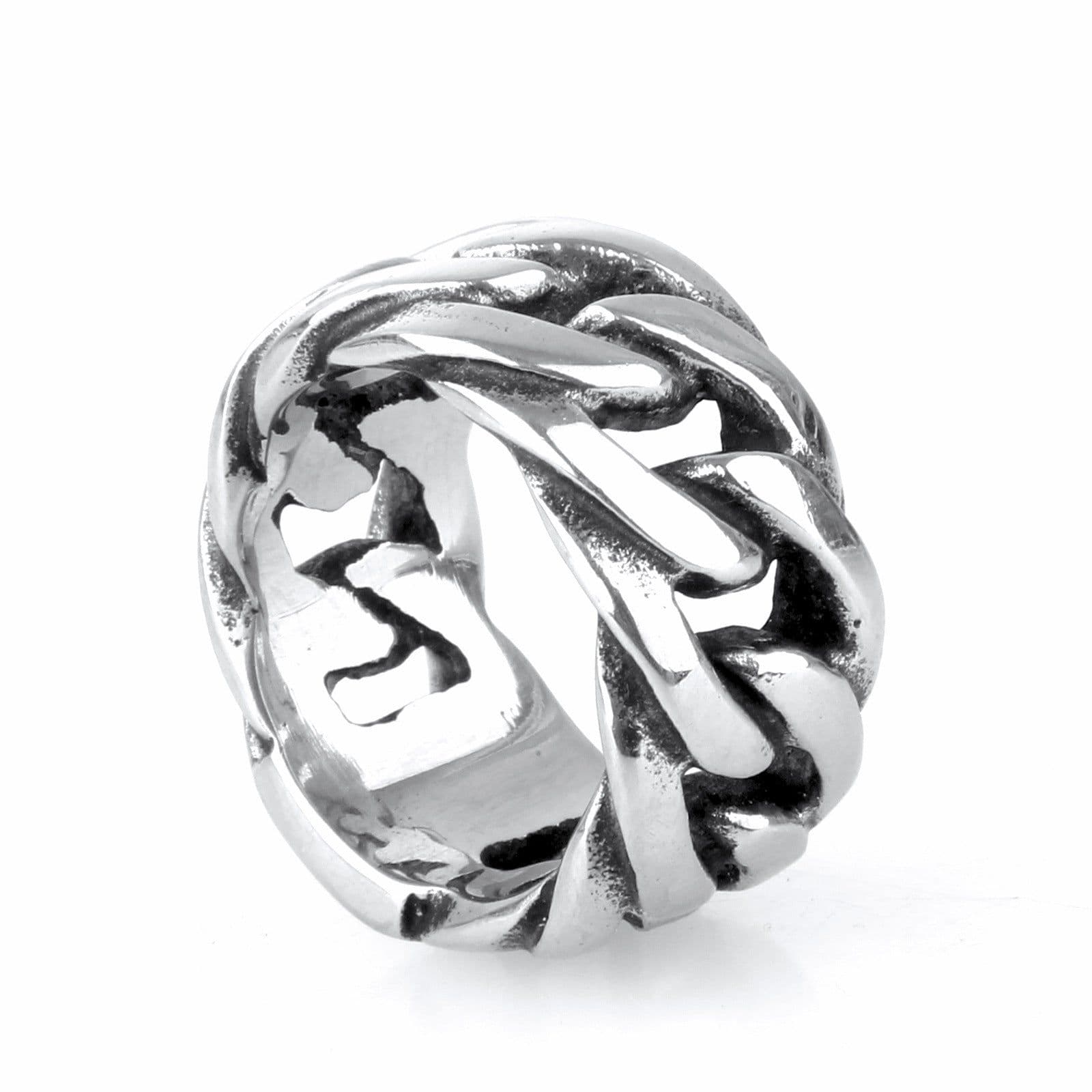 image-Men's Titanium Steel Geometric Ring BI0016