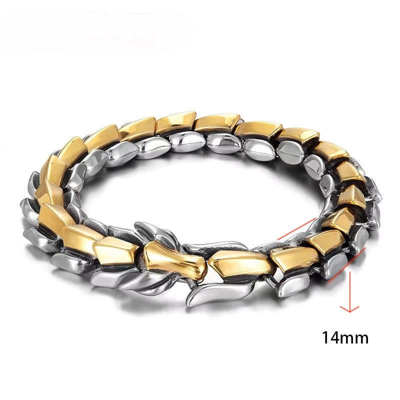 image-Longrui Dragon Faucet Bracelet Alloy Punk Hip-Hop Hand Jewelry