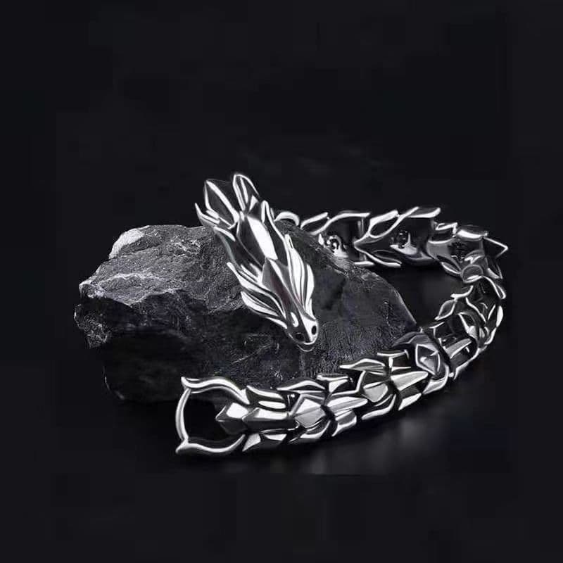 image-Longrui Dragon Faucet Bracelet Alloy Punk Hip-Hop Hand Jewelry