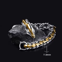 image-Longrui Dragon Faucet Bracelet Alloy Punk Hip-Hop Hand Jewelry