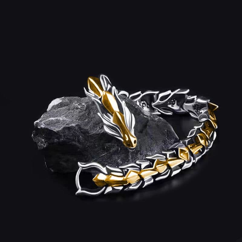 image-Longrui Dragon Faucet Bracelet Alloy Punk Hip-Hop Hand Jewelry
