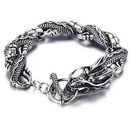 image-Longrui Dragon Faucet Bracelet Alloy Punk Hip-Hop Hand Jewelry