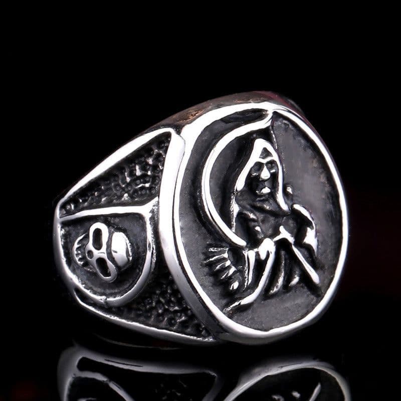 image-BEIER Stainless Steel Skull Reaper Ring