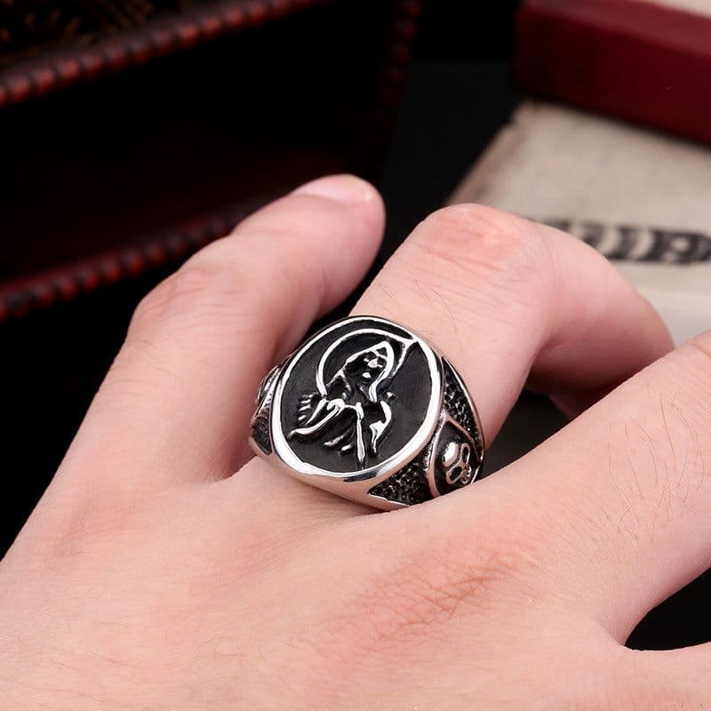 image-BEIER Stainless Steel Skull Reaper Ring