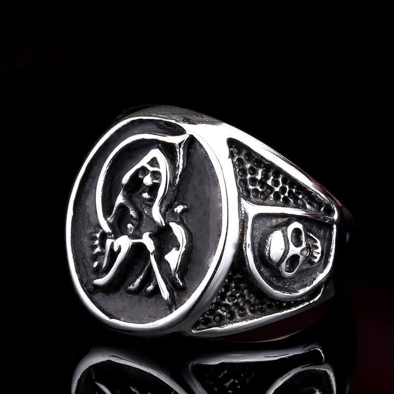 image-BEIER Stainless Steel Skull Reaper Ring