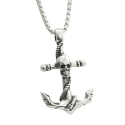 image-Titanium Steel Skull Pendant Necklace Retro Punk Style