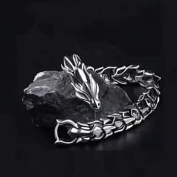 image-Men's Dragon Keel Bracelet Titanium Steel Alloy Hip Hop Jewelry