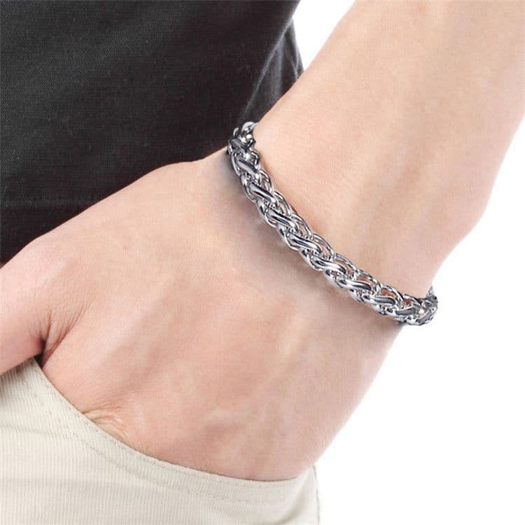 image-Men's Dragon Keel Bracelet Titanium Steel Alloy Hip Hop Jewelry
