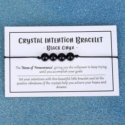 image-Black Onyx Beaded Bracelet Handmade Stone Yoga Bracelet