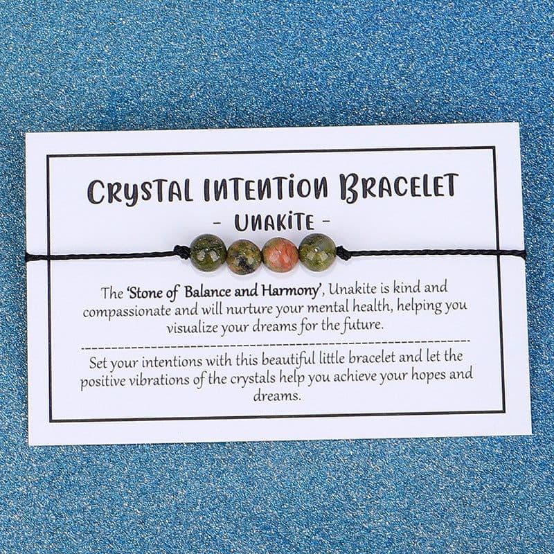 image-Black Onyx Beaded Bracelet Handmade Stone Yoga Bracelet