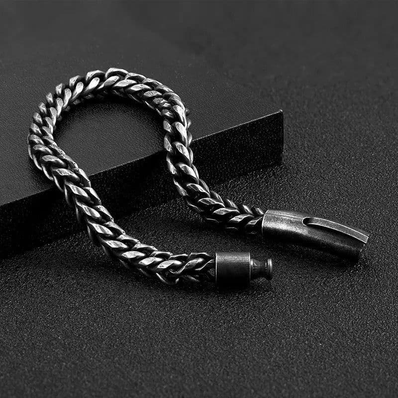 image-Men's Titanium Steel Hip-Hop Bracelet Stainless Steel Jewelry