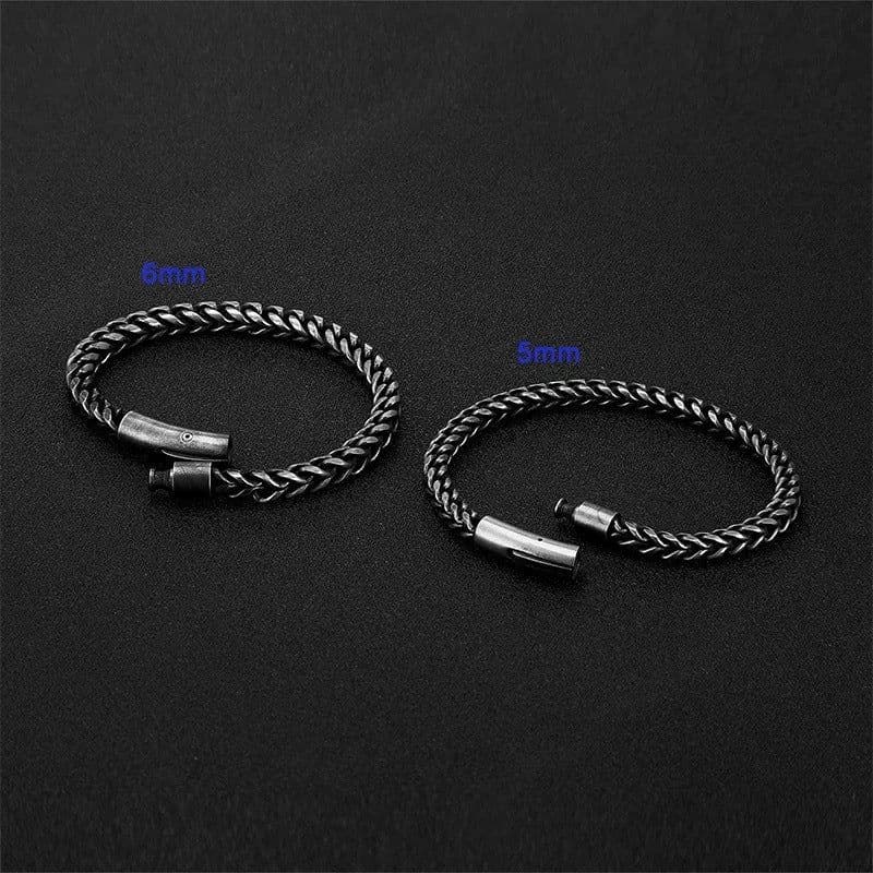 image-Men's Titanium Steel Hip-Hop Bracelet Stainless Steel Jewelry