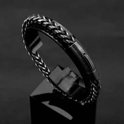 image-Men's Titanium Steel Hip-Hop Bracelet Stainless Steel Jewelry