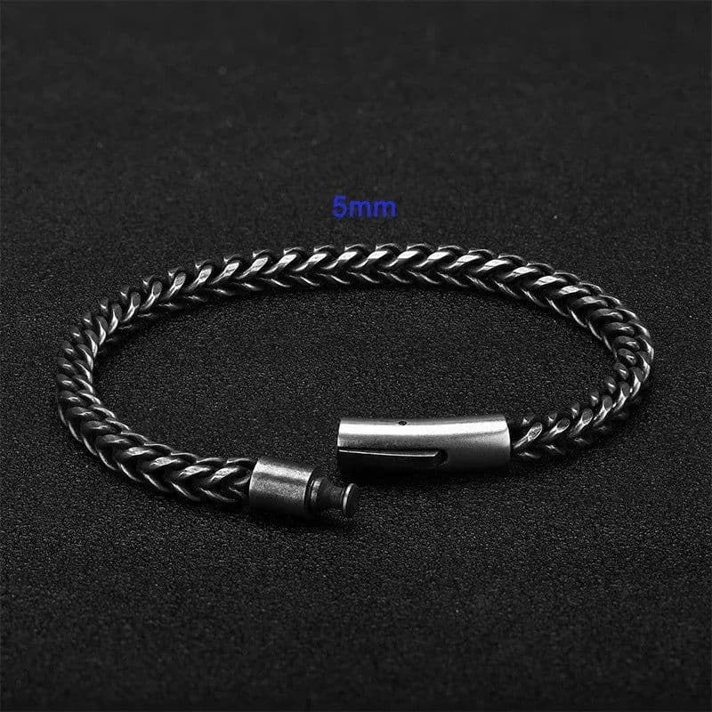 image-Men's Titanium Steel Hip-Hop Bracelet Stainless Steel Jewelry