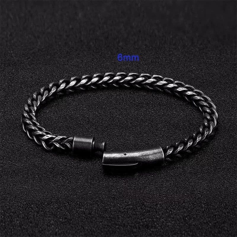 image-Men's Titanium Steel Hip-Hop Bracelet Stainless Steel Jewelry