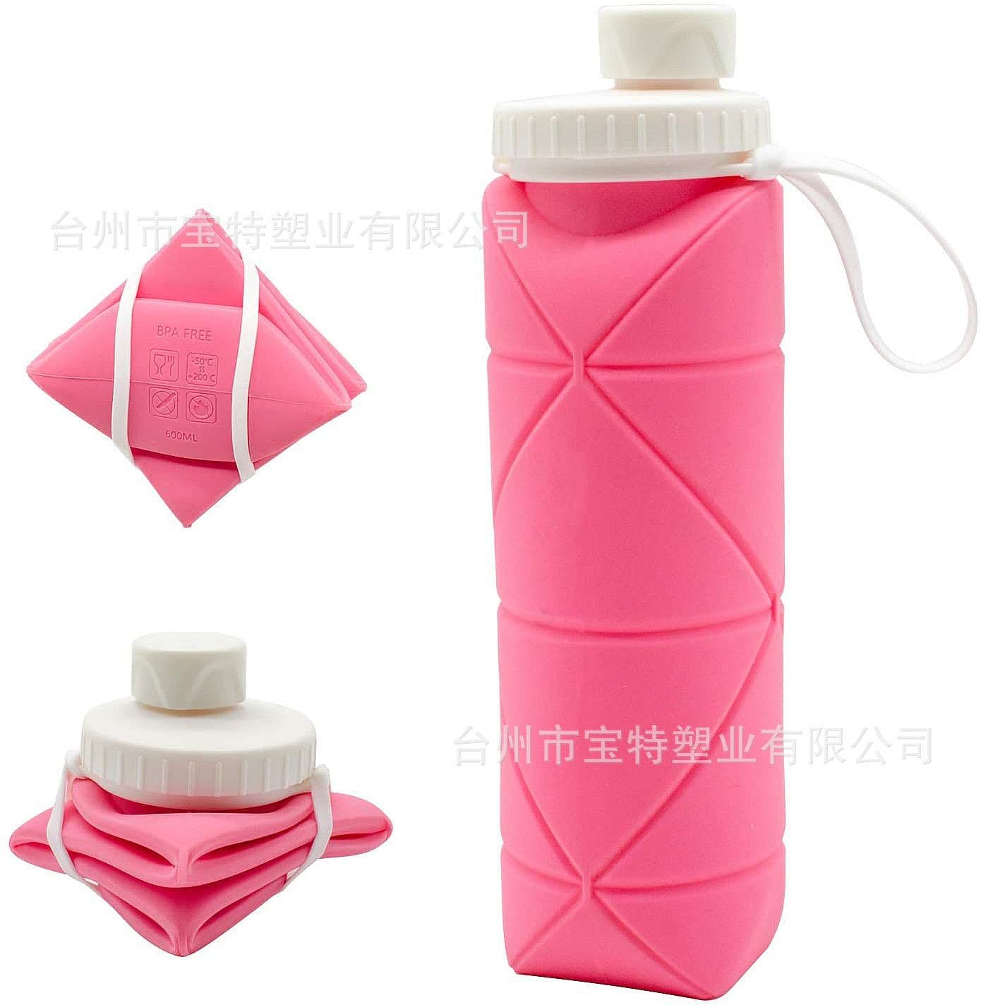 image-Portable Silicone Folding Water Cup 501-600ml Sports Collapsible