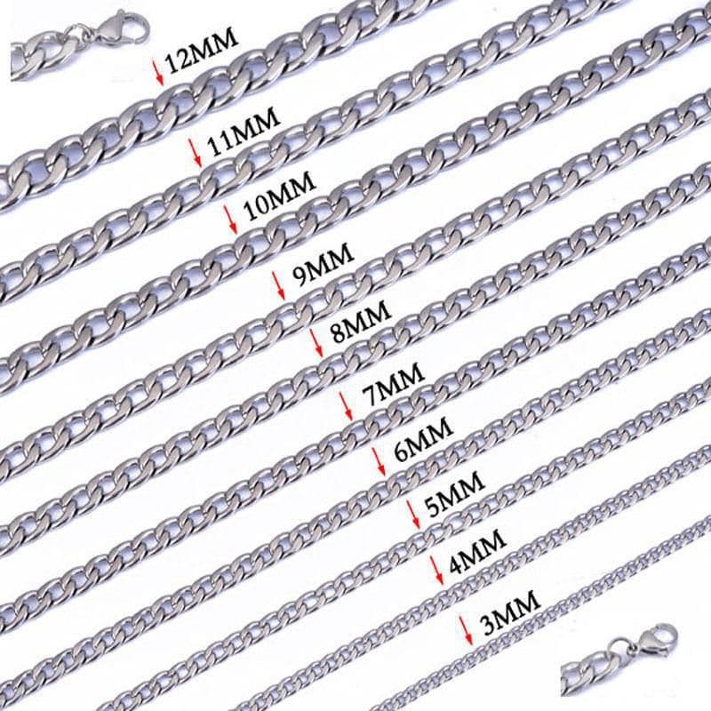 image-Titanium Steel Cuban Chain Necklace Unisex Hip-Hop NK Chain