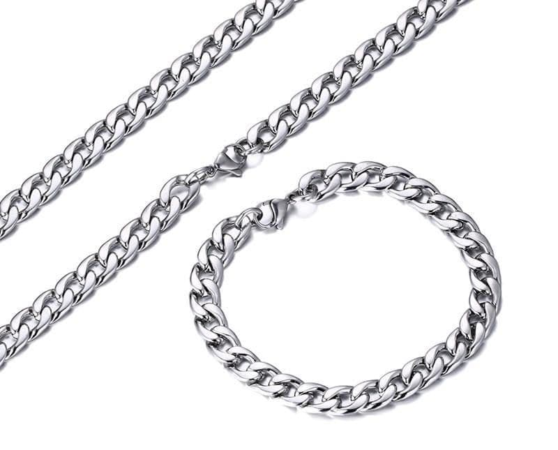 image-Titanium Steel Cuban Chain Necklace Unisex Hip-Hop NK Chain