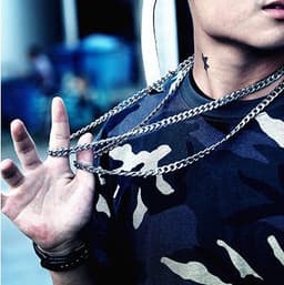 image-Titanium Steel Cuban Chain Necklace Unisex Hip-Hop NK Chain