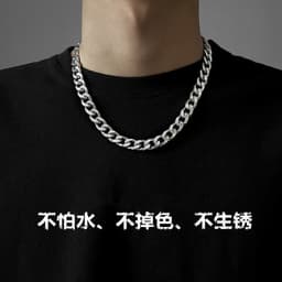 image-Titanium Steel Cuban Chain Necklace Unisex Hip-Hop NK Chain