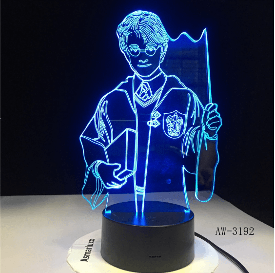 image-Harry Potter 3D Night Light USB Touch Control 16 Color Table Lamp