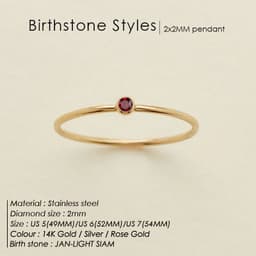 image-eManco Stainless Steel Rhinestone Ring Women's Geometric
