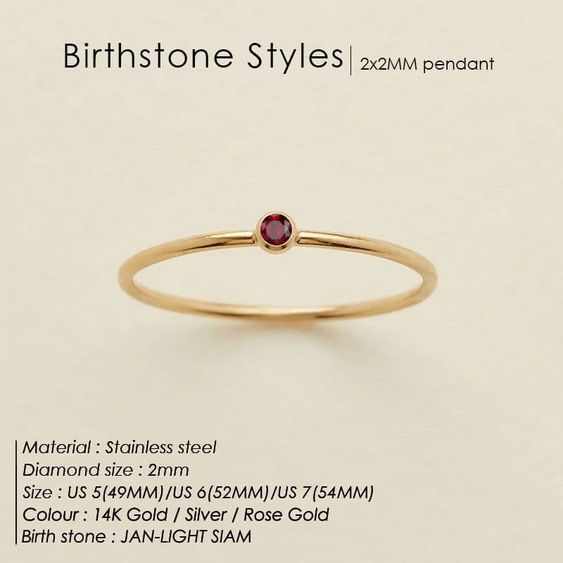 image-eManco Stainless Steel Rhinestone Ring Women's Geometric