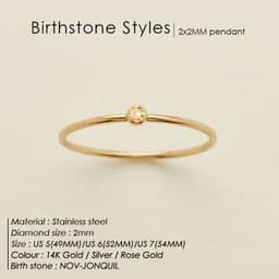 image-eManco Stainless Steel Rhinestone Ring Women's Geometric