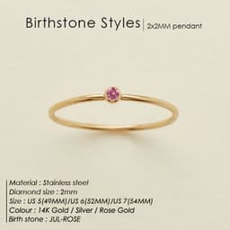 image-eManco Stainless Steel Rhinestone Ring Women's Geometric
