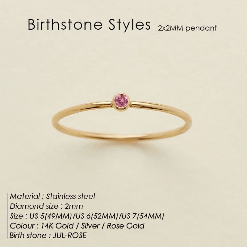 image-eManco Stainless Steel Rhinestone Ring Women's Geometric