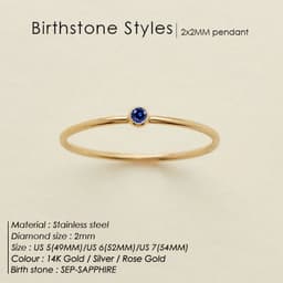 image-eManco Stainless Steel Rhinestone Ring Women's Geometric
