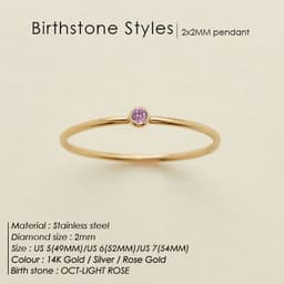 image-eManco Stainless Steel Rhinestone Ring Women's Geometric