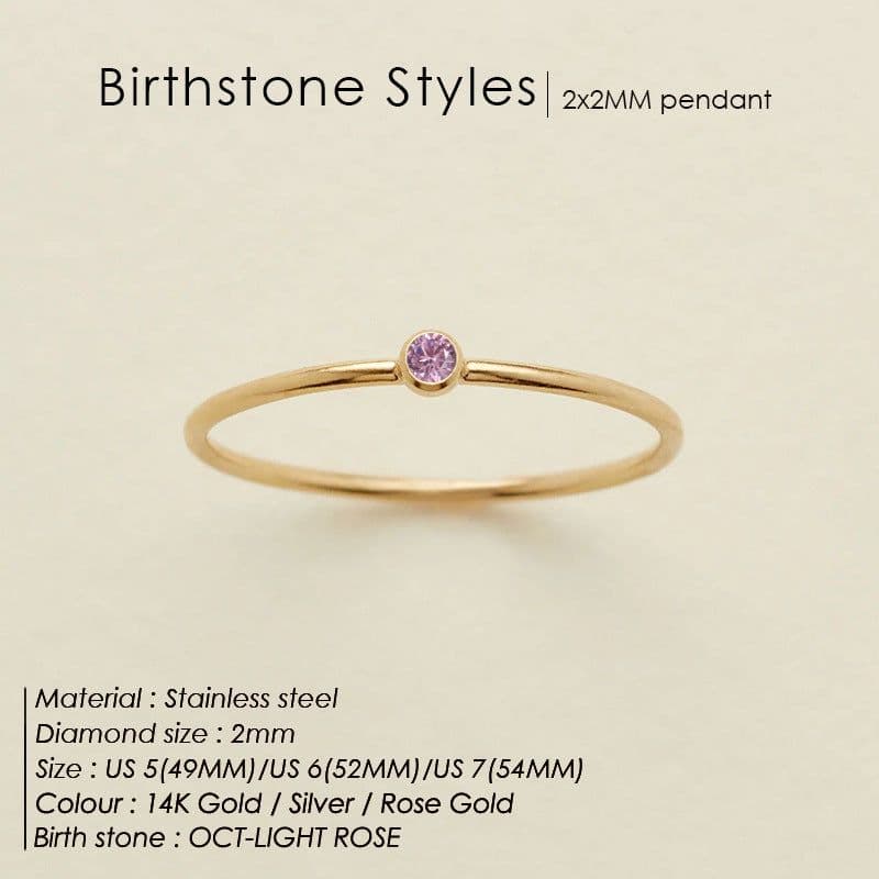 image-eManco Stainless Steel Rhinestone Ring Women's Geometric