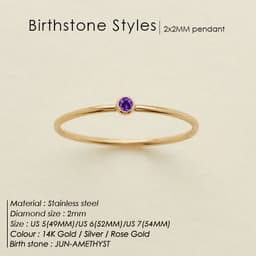 image-eManco Stainless Steel Rhinestone Ring Women's Geometric