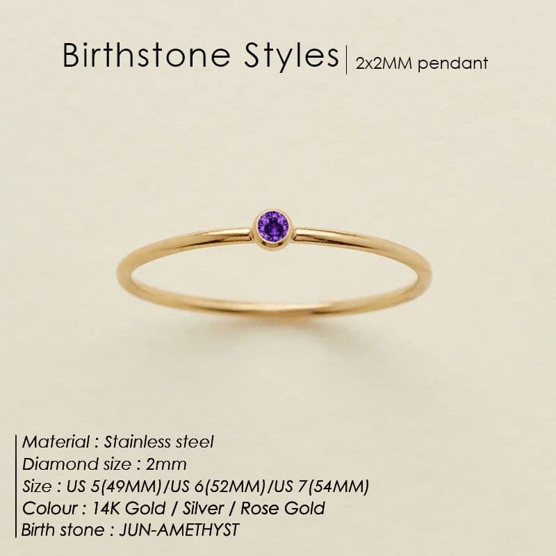image-eManco Stainless Steel Rhinestone Ring Women's Geometric