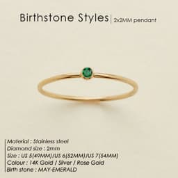 image-eManco Stainless Steel Rhinestone Ring Women's Geometric