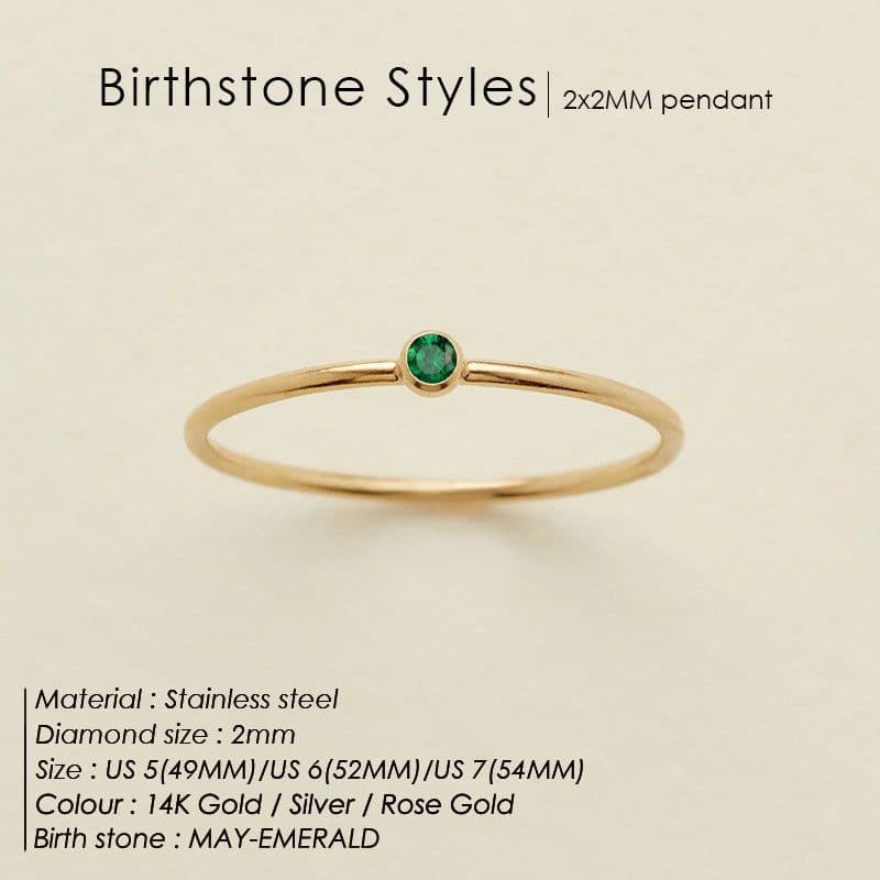 image-eManco Stainless Steel Rhinestone Ring Women's Geometric