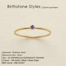 image-eManco Stainless Steel Rhinestone Ring Women's Geometric