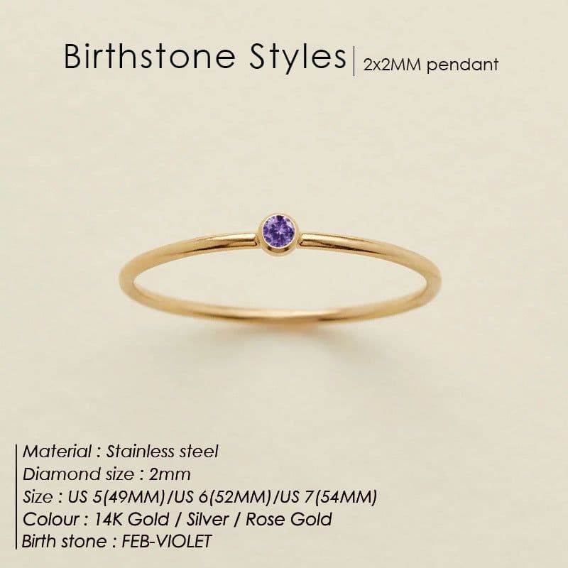 image-eManco Stainless Steel Rhinestone Ring Women's Geometric