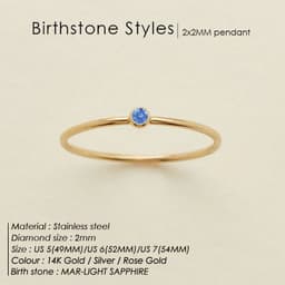image-eManco Stainless Steel Rhinestone Ring Women's Geometric