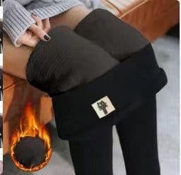image-Women's High Waist Fleece Lined Leggings Winter Warm Tights