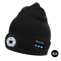 image-Bluetooth Beanie Hat with LED Light and Wireless Music