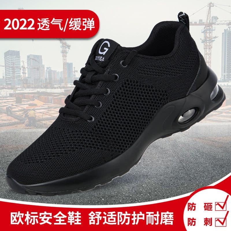 image-Men's Safety Work Shoes Steel Toe Anti-Puncture Air Cushion