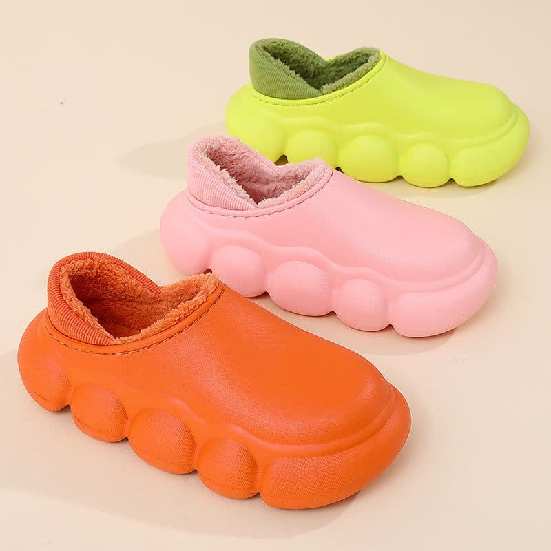 image-Cotton Home Slippers Indoor Warm Plush EVA Sole Men Women